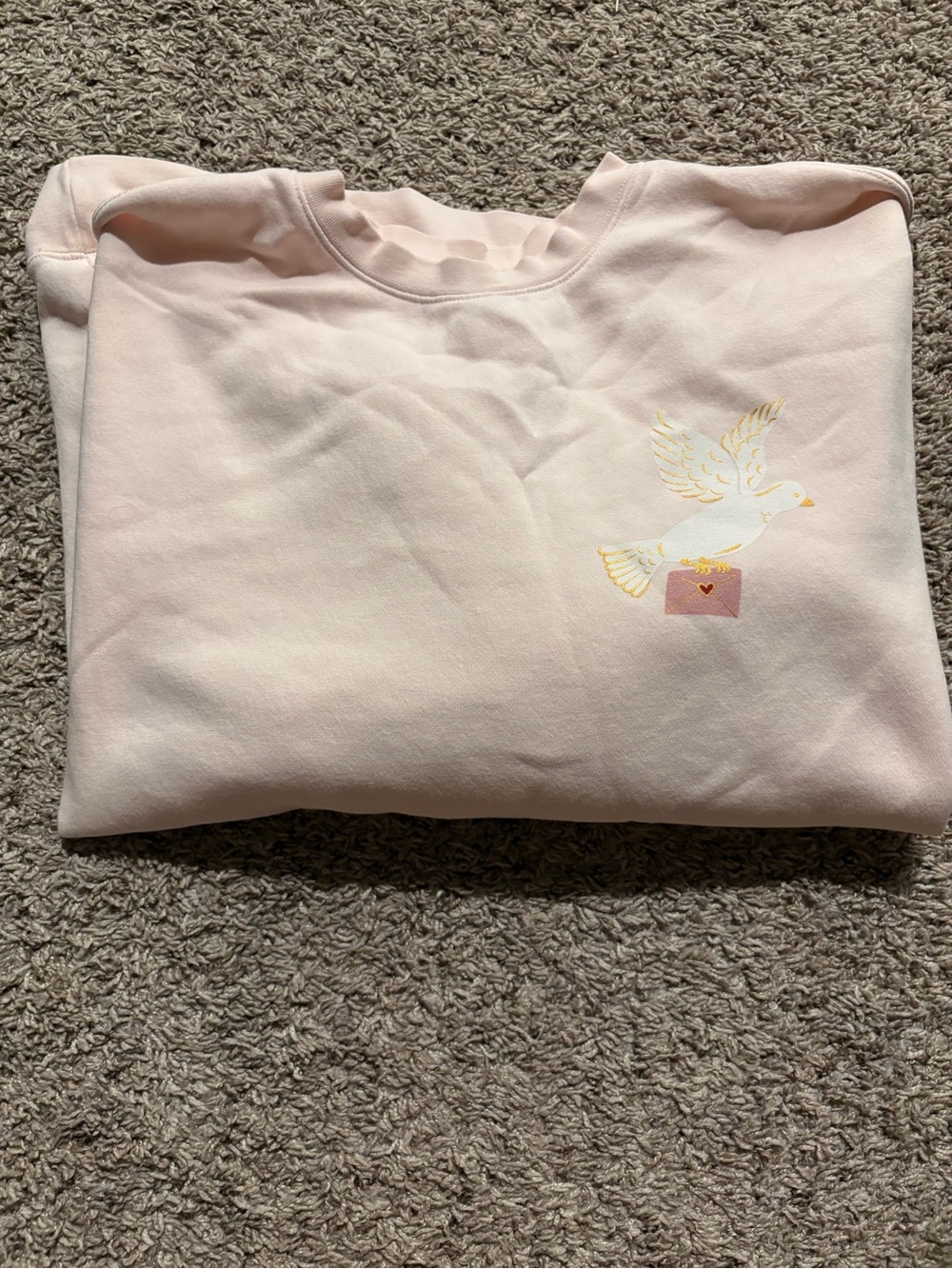 Living Fully Co! Light Pink Dove Graphic Crewneck Sweatshirt